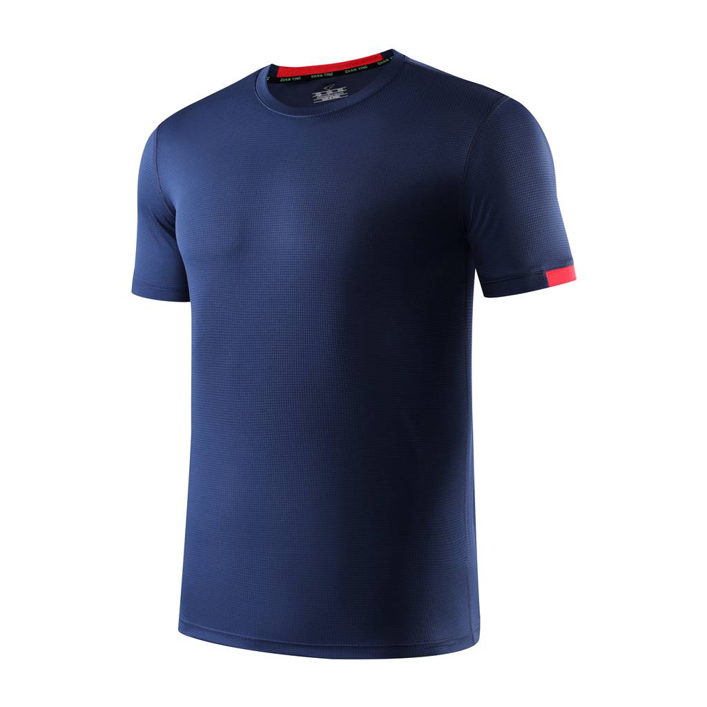 春夏新品 圓領(lǐng)短袖T恤 時尚運動文化衫 黑色 3D效果圖