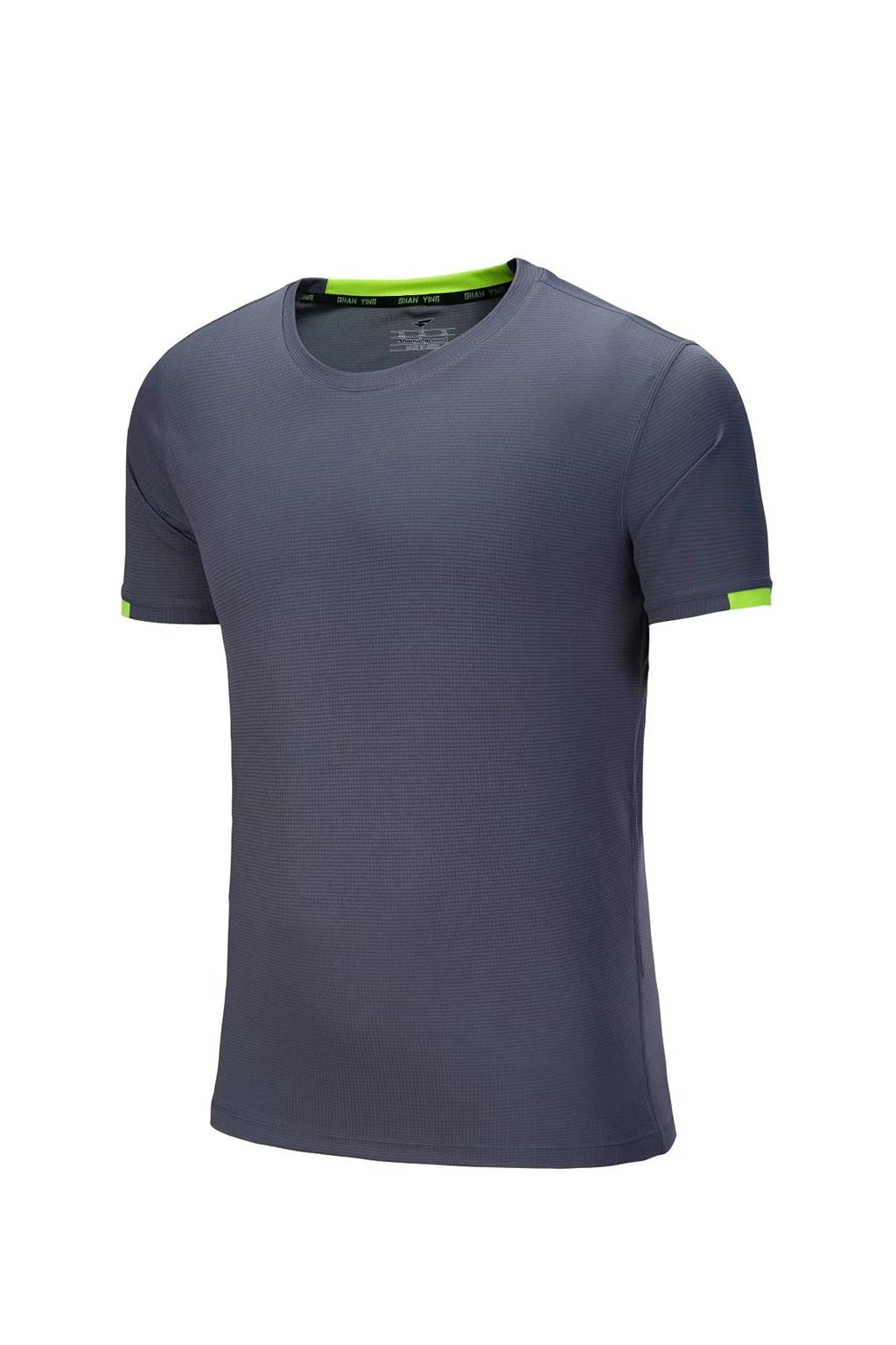 春夏新品 圓領(lǐng)短袖T恤 時尚運(yùn)動文化衫 深灰色 3D效果圖