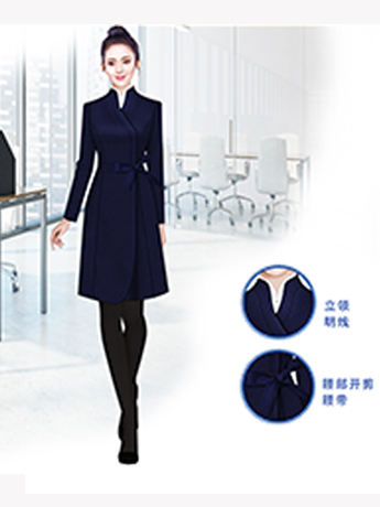 高端大衣定制，藏藍(lán)色時(shí)尚女士大衣，高端女士大衣